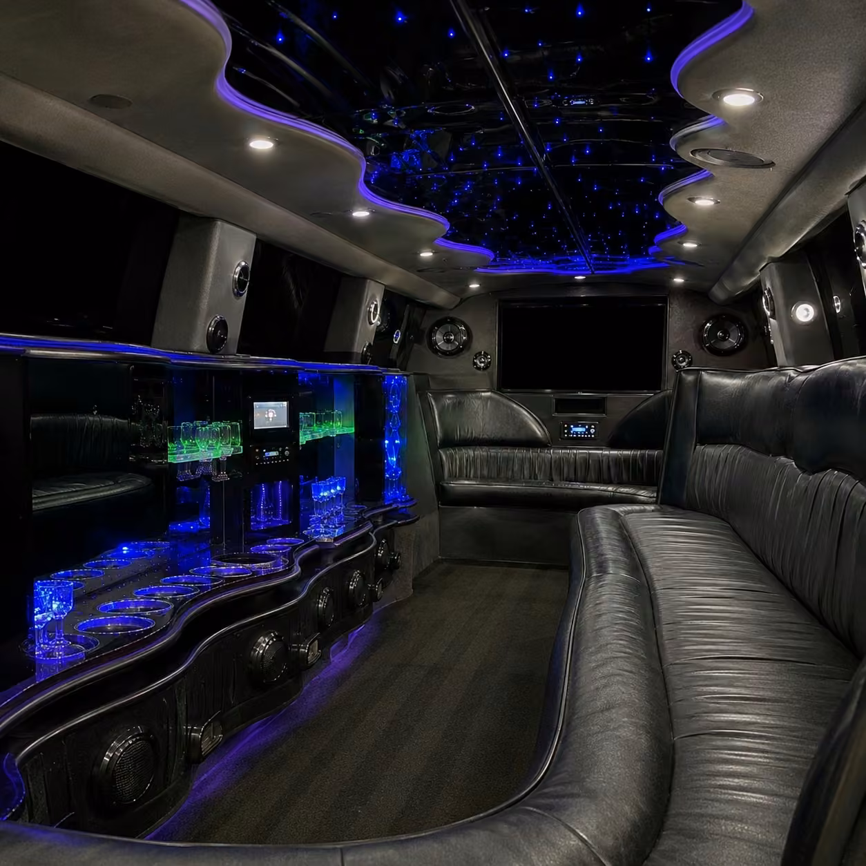 escalade limo interior