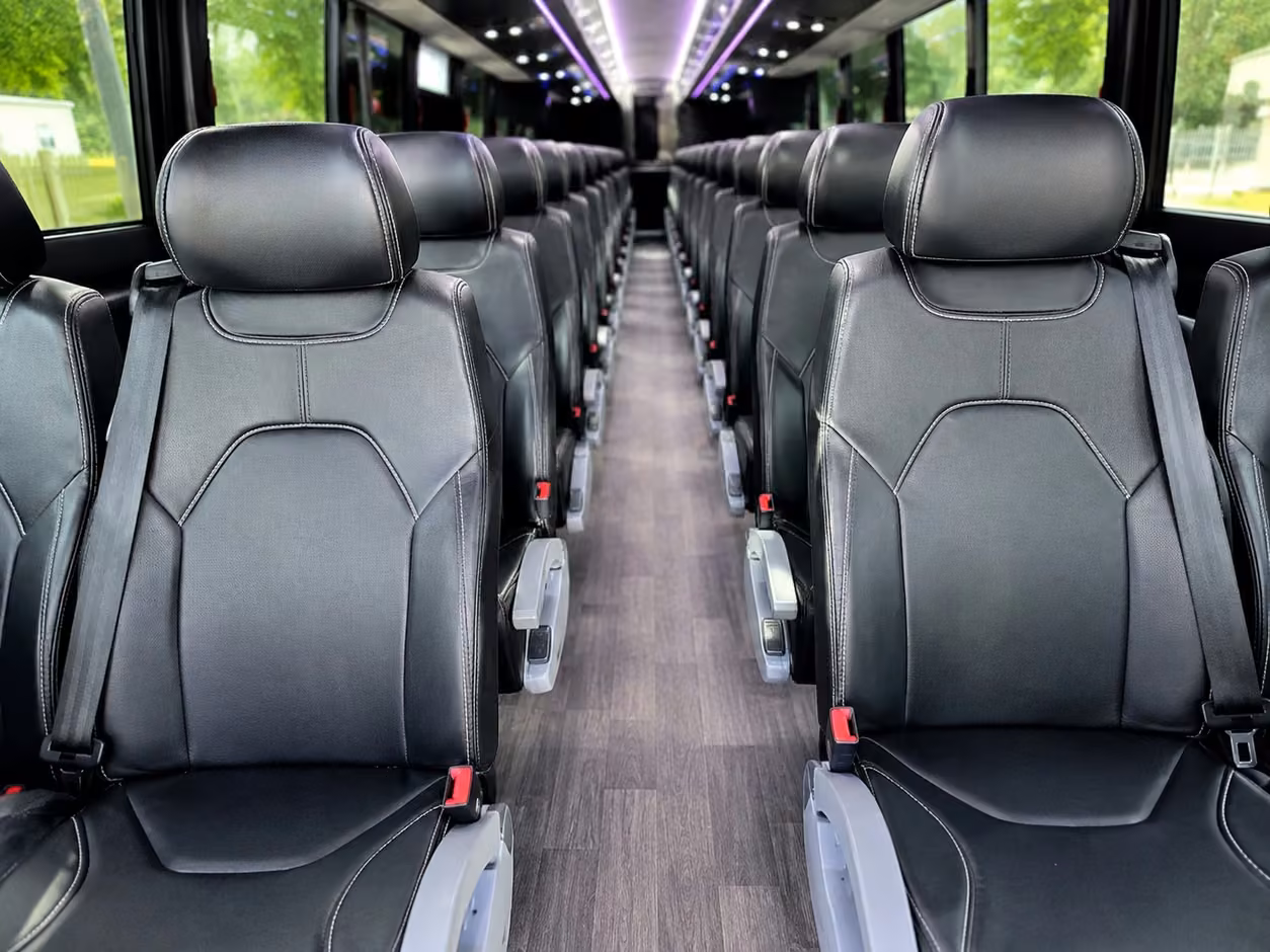 evansville charter bus interior
