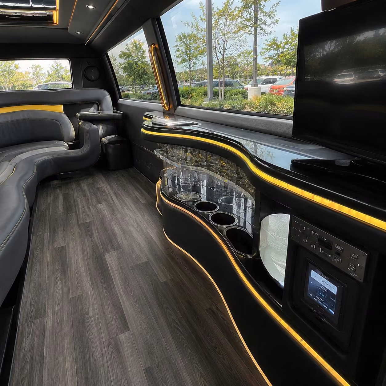 hummer limo inside